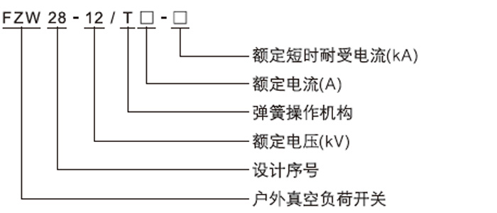 FZW28-12户外分界真空负荷开关型号及含义