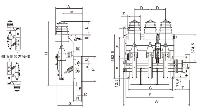 FKN12A-12D侧装右操作